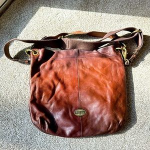 Brown Fossil Hobo Bag